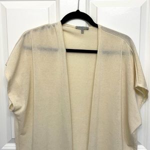 Cream short-sleeved cardigan